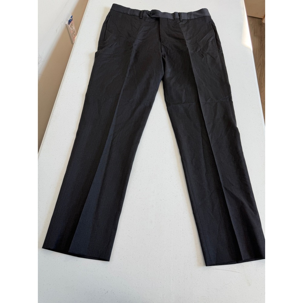 Brooks Brothers Regent Fit Dress Pants Mens 36x30 Charcoal Gray Flat Front 7305